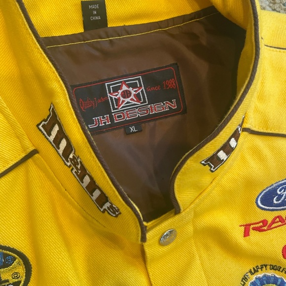 Vintage jeff hamilton nascar jacket yellow xl - Picture 9 of 13
